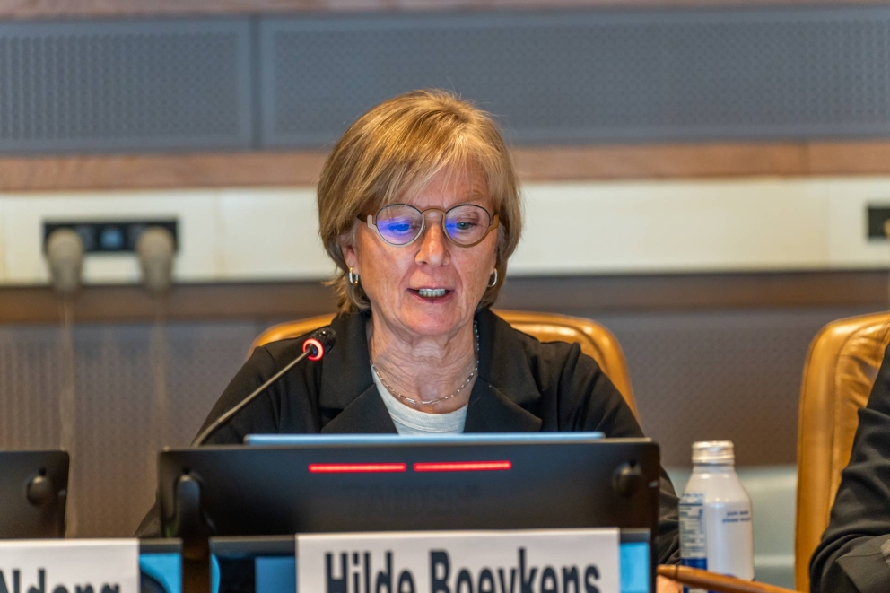Hilde Boeykens, Directeur van SOS Kinderdorpen tijdens VN top Hilde Boeykens, Directeur van SOS Kinderdorpen